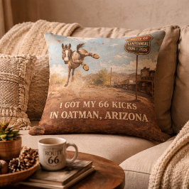 Almofada Route 66 Centennial Oatman Donkey Decor