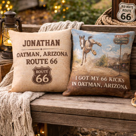 Almofada Route 66 Centennial Oatman Donkey Personalized