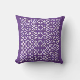 Almofada Roxo com rolhas brancas