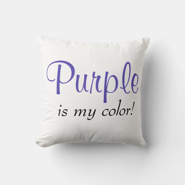 Almofada Roxo É Minha Cor Citação (Frente)