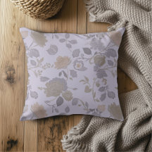 Roxo Empoeirado Lavanda Cinza Floral Moderna Casa