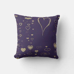 Almofada Roxo escuro moderno do coração bonito
