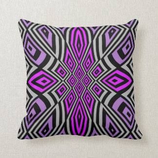 Almofada Roxo geométrico abstrato do rosa do design floral