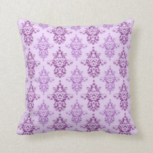 Almofada Roxo Lavanda Damask Duas Cores
