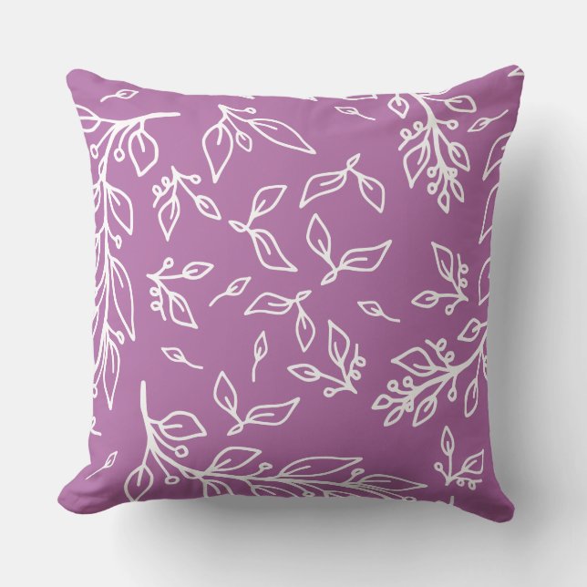 Almofada Roxo Lavanda Floral (Frente)