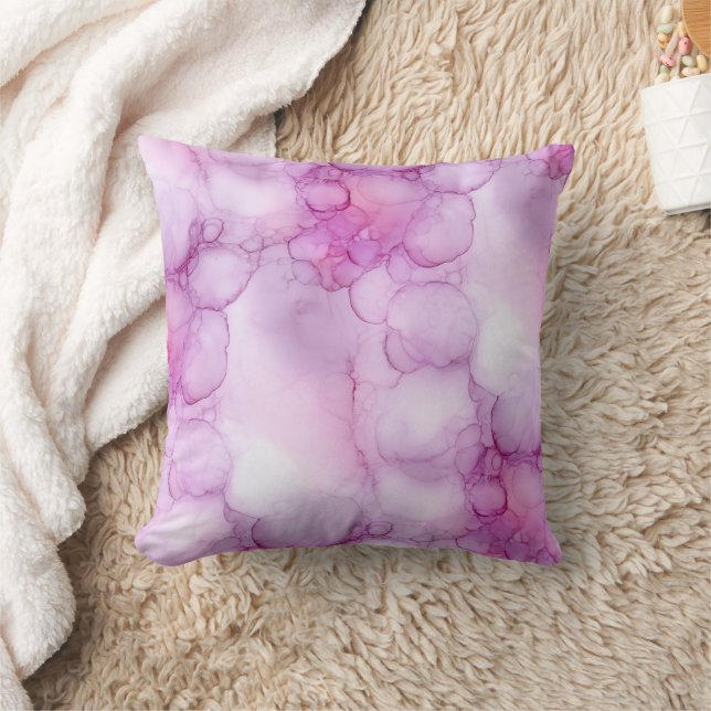 Almofada Roxo Macio Bege Água-marinha Mármore (Cobertor)