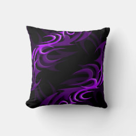 Almofada Roxo no Travesseiro Negro de "Fumaça"