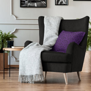 Almofada Roxo Real e Rosa Preta Floral Damask