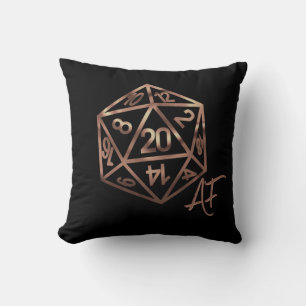 Almofada RPG Crit AF   Copper Fantasy Tabletop Gamer Dice