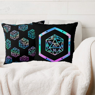 Almofada RPG Dice   Holo Fantasy Retro Tabletop PnP Gamer