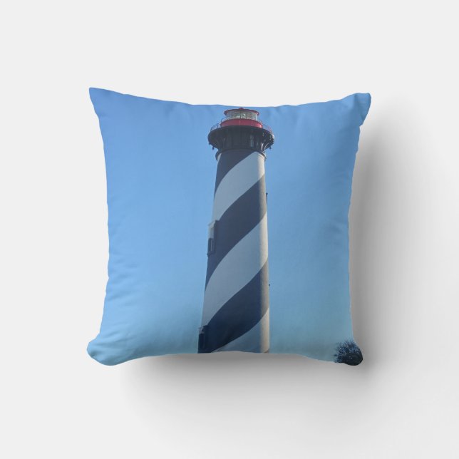 Almofada Rua Augustine Lighthouse foto criada como (Frente)