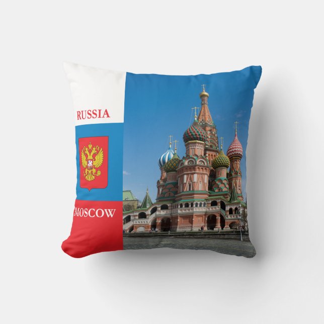 Almofada Rua.Catedral de Basil em Moscou (Frente)
