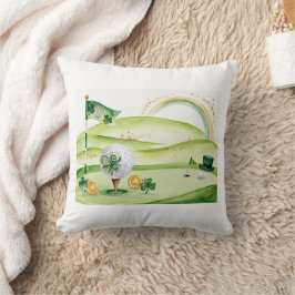 Almofada Rua de Golfe. Golfe do Dia de Patrick temido para 