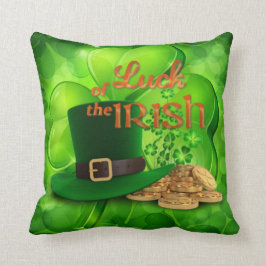 Almofada Rua de Patrick - "Sorte dos Irlandeses" - Shamrock