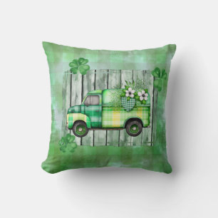 Almofada Rua do dia de Patrick, Vintage Truck