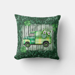 Almofada Rua do dia de Patrick, Vintage Truck