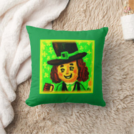 Almofada Rua festiva. Dia de Patrick. Comprar Agora