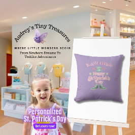 Almofada Rua personalizada do bebê. Travesseiro do dia de P