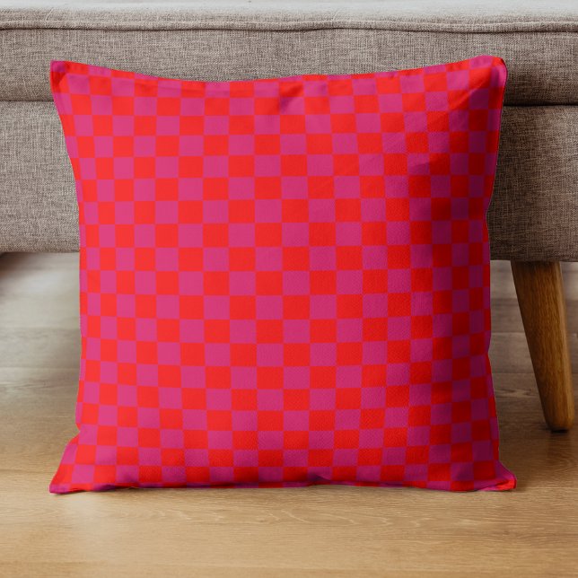 Almofada Ruby e Red Checkered Vintage (Criador carregado)