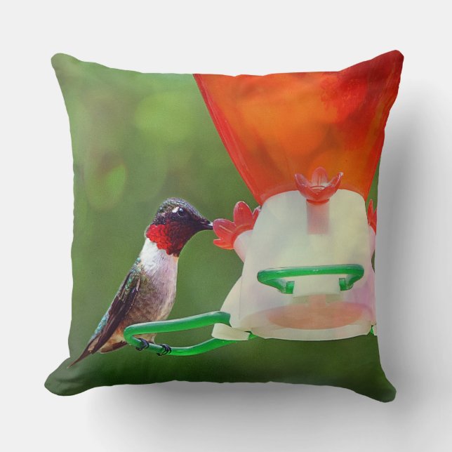 Almofada Ruby Throated Hummingbird (Frente)