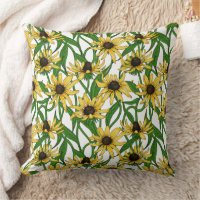 Rudbekia amarela em branco