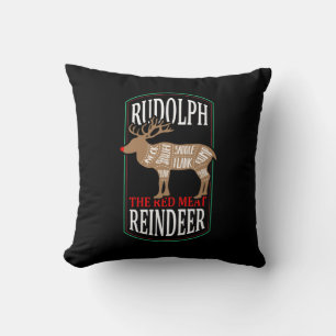 Almofada Rudolph O Travesseiro de Renas da Carne Vermelha
