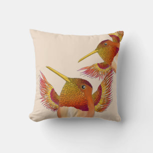 Almofada Rufous Hummingbird em um Travesseiro