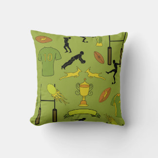 Almofada Rugby game on Throw Pillow, Throw Pillow 16" x 16"