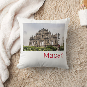Almofada Ruína Macau da Rua. Igreja de Paul China Souvenir