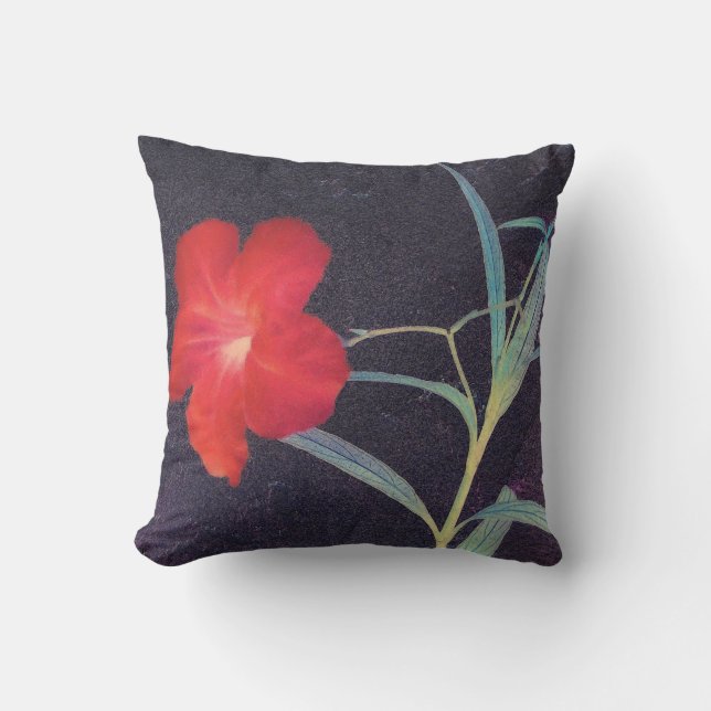 Almofada Ruptura de Flor Vermelho Russo (Frente)