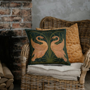 Almofada Rush Iris Crane Duo Green Dourado