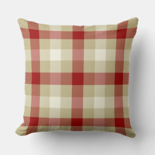 Almofada Russo gingham country farm style tartan red