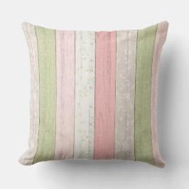 Almofada Russo Sage Verde e Floral Cor-de-Algodão Rosa