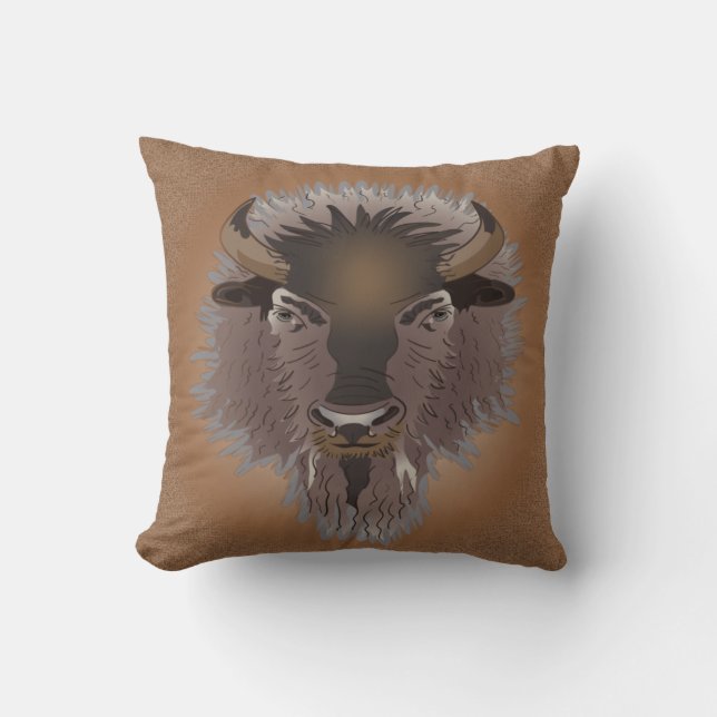 Almofada Russo Western Plains Bison (Frente)