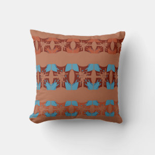 Almofada Rust Blue Burgundy no Motif Mosaico de 3 níveis de
