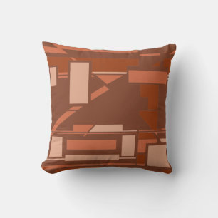 Almofada Rust Terracotta Beige em Brown Geométrico Sudoeste