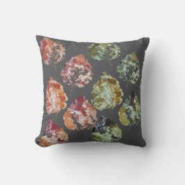 Almofada Rustic Autumn Falling Leaves Watercolor Art