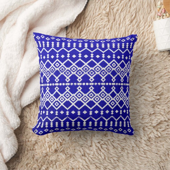 Almofada Rustic Blues - Farmhouse Marroquino Style Trabalho (Cobertor)