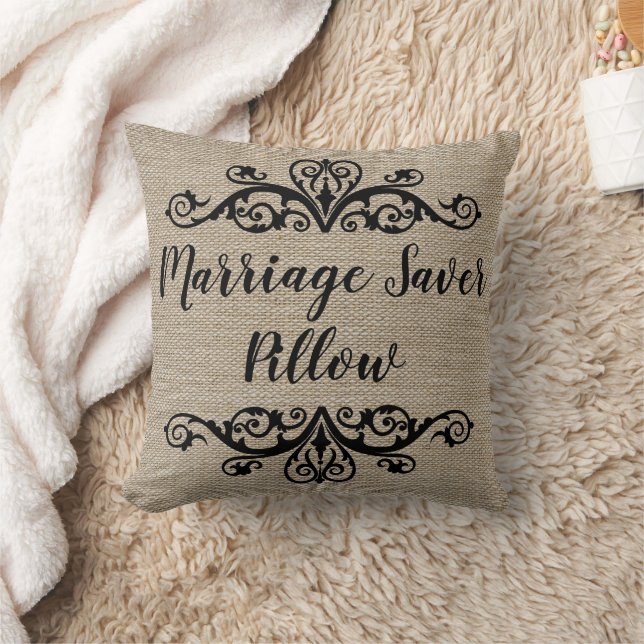 Almofada Rustic Burlap Look Casamento Saver (Cobertor)