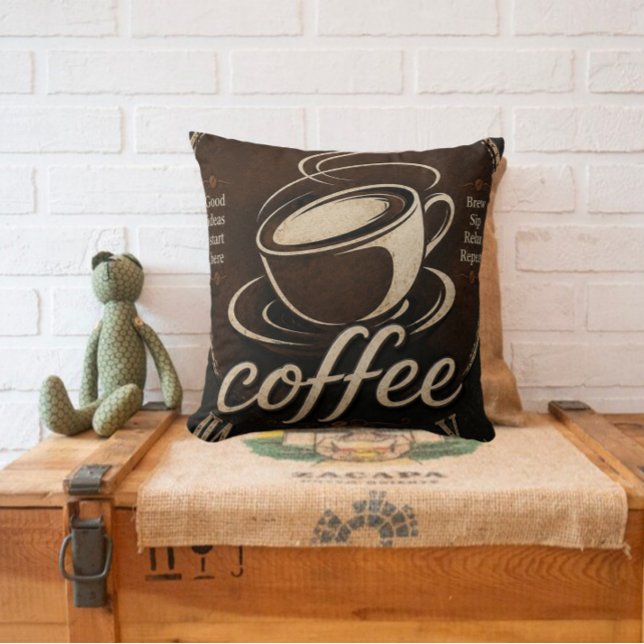 Almofada Rustic Coffee Bar Decor Gift (Criador carregado)