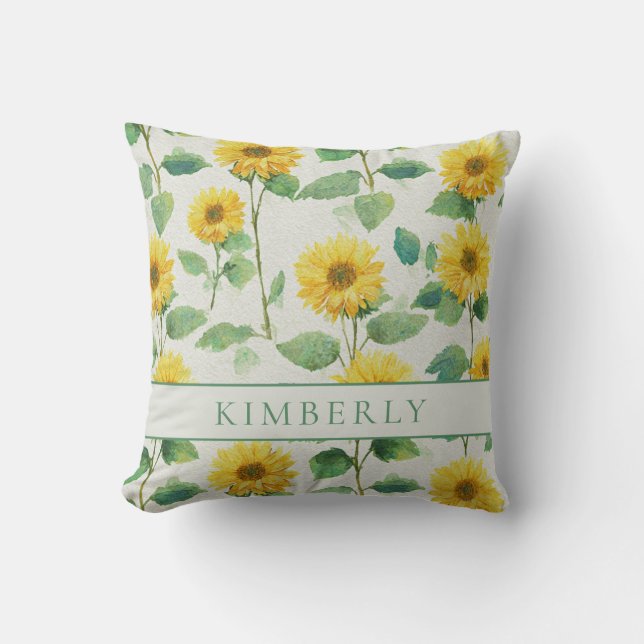 Almofada Rustic & Elegant Sunflower Classic Floral (Frente)