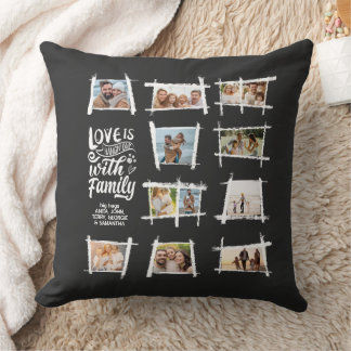Almofada Rustic Frames White/Blk Love Is Family ID1015