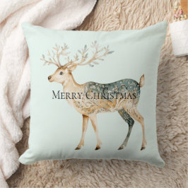 Almofada Rustic Mint Green Dourado Cream Vedante de Natal