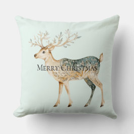 Almofada Rustic Mint Green Dourado Cream Vedante de Natal