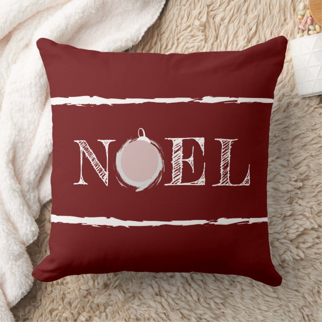 Almofada Rustic Noel Deep Red Holiday (Cobertor)