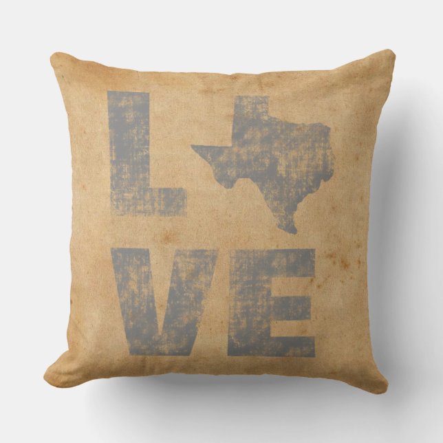 Almofada Rustic Patriotic Love Texas (Frente)