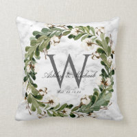 Rustic Wreath Marble Monograma Weding Keepsael