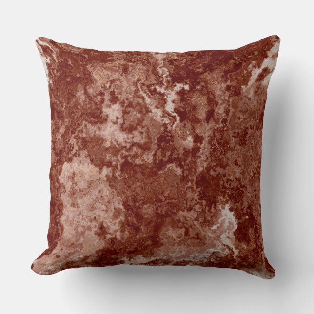 Almofada Rusty Red Marble abstrato (Frente)