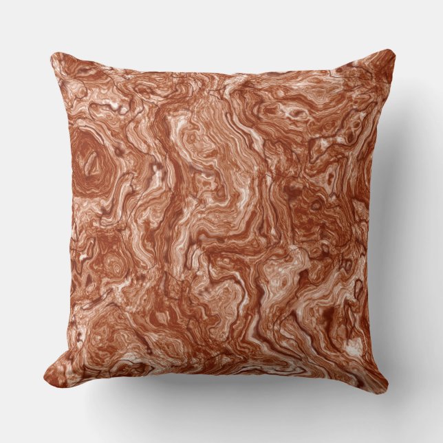 Almofada Rusty Red Marble abstrato (Frente)