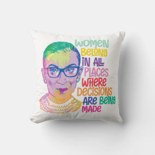 Almofada Ruth Bader Ginsburg Mulheres Pertencem A Todos Os